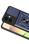 Mey İthalat®  Samsung Galaxy A07 4G Pars Lens Yüzüklü Silikon - Lacivert