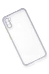Mey İthalat®  Samsung Galaxy A11 Kılıf Miami Şeffaf Silikon - Lila