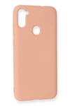 Mey İthalat®  Samsung Galaxy A11 Kılıf Nano içi Kadife Silikon - Pudra