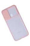 Mey İthalat®  Samsung Galaxy A11 Kılıf Palm Buzlu Kamera Sürgülü Silikon - Pembe
