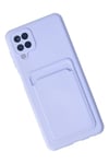 Mey İthalat®  Samsung Galaxy A12 Kılıf Kelvin Kartvizitli Silikon - Lila