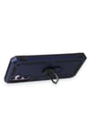 Mey İthalat®  Samsung Galaxy A14 4G Kılıf Sofya Yüzüklü Silikon Kapak - Lacivert