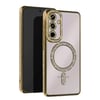 Mey İthalat®  Samsung Galaxy A15 4G Joke Simli Magneticsafe Kılıf - Gold