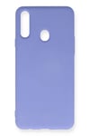 Mey İthalat®  Samsung Galaxy A20S Kılıf Nano içi Kadife Silikon - Lila