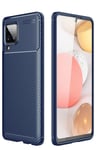 Mey İthalat®  Samsung Galaxy A22 Kılıf Auto Focus Karbon Kapak - Lacivert