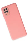 Mey İthalat®  Samsung Galaxy A22 Kılıf Lansman Glass Kapak - Pembe