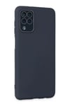 Mey İthalat®  Samsung Galaxy A22 Kılıf Lansman Glass Kapak - Lacivert