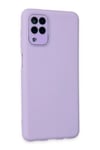 Mey İthalat®  Samsung Galaxy A22 Kılıf Lansman Glass Kapak - Lila