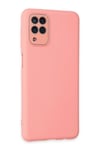 Mey İthalat®  Samsung Galaxy A22 Kılıf Lansman Glass Kapak - Pembe