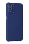 Mey İthalat®  Samsung Galaxy A22 Kılıf Lansman Glass Kapak - Sky Blue