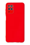 Mey İthalat®  Samsung Galaxy A22 Kılıf Lansman Glass Kapak - Kırmızı