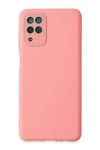 Mey İthalat®  Samsung Galaxy A22 Kılıf Lansman Glass Kapak - Pembe