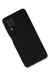 Mey İthalat®  Samsung Galaxy A22 Kılıf Nano içi Kadife Silikon - Siyah