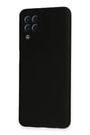 Mey İthalat®  Samsung Galaxy A22 Kılıf Nano içi Kadife Silikon - Siyah