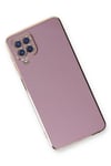 Mey İthalat®  Samsung Galaxy A22 Kılıf Volet Silikon - Mor