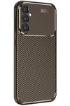 Mey İthalat®  Samsung Galaxy A26 Kılıf Auto Focus Karbon Kapak - Kahverengi
