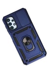 Mey İthalat®  Samsung Galaxy A33 5G Kılıf Pars Lens Yüzüklü Silikon - Lacivert