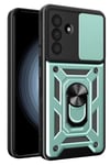 Mey İthalat®  Samsung Galaxy A37 5G Pars Lens Yüzüklü Silikon - Yeşil