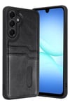 Mey İthalat®  Samsung Galaxy A37 5G Sara Kartvizitli Deri Kılıf - Siyah
