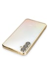 Mey İthalat®  Samsung Galaxy A54 5G Kılıf  Lensli Silikon - Gold