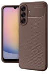 Mey İthalat®  Samsung Galaxy A56 Kılıf Auto Focus Karbon Kapak - Kahverengi