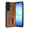 Mey İthalat®  Samsung Galaxy A57 5G Sara Kartvizitli Deri Kılıf - Taba