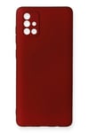 Mey İthalat®  Samsung Galaxy A71 Kılıf First Silikon - Bordo