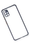 Mey İthalat®  Samsung Galaxy A71 Kılıf Miami Şeffaf Silikon - Gri