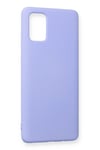 Mey İthalat®  Samsung Galaxy A71 Kılıf Nano içi Kadife Silikon - Lila