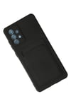 Mey İthalat®  Samsung Galaxy A72 Kılıf Kelvin Kartvizitli Silikon - Siyah