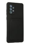 Mey İthalat®  Samsung Galaxy A72 Kılıf Kelvin Kartvizitli Silikon - Siyah