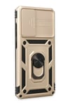 Mey İthalat®  Samsung Galaxy A72 Kılıf Pars Lens Yüzüklü Silikon - Gold