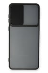 Mey İthalat®  Samsung Galaxy A73 5G Kılıf Palm Buzlu Kamera Sürgülü Silikon - Siyah