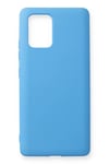 Mey İthalat®  Samsung Galaxy A91 / S10 Lite Kılıf Nano içi Kadife Silikon - Mavi