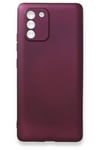 Mey İthalat®  Samsung Galaxy A91 / S10 Lite Kılıf First Silikon - Mürdüm