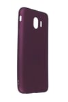 Mey İthalat®  Samsung Galaxy J4 Kılıf First Silikon - Mürdüm