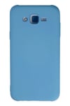 Mey İthalat®  Samsung Galaxy J7 Kılıf Nano içi Kadife Silikon - Mavi