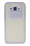 Mey İthalat®  Samsung Galaxy J7 Kılıf Palm Buzlu Kamera Sürgülü Silikon - Lila