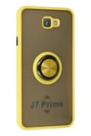 Mey İthalat®  Samsung Galaxy J7 Prime Kılıf Montreal Yüzüklü Silikon Kapak - Sarı