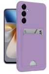 Mey İthalat®  Samsung Galaxy M15 Kelvin Kartvizitli Silikon - Lila