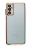 Mey İthalat®  Samsung Galaxy M23 Kılıf  Lensli Silikon - Gold