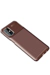 Mey İthalat®  Samsung Galaxy M31S Kılıf Auto Focus Karbon Kapak - Kahverengi
