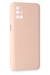 Mey İthalat®  Samsung Galaxy M31S Kılıf Nano içi Kadife Silikon - Pudra