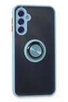Mey İthalat®  Samsung Galaxy M34 5G Kılıf Montreal Yüzüklü Silikon Kapak - Buz Mavi