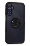 Mey İthalat®  Samsung Galaxy M34 5G Kılıf Montreal Yüzüklü Silikon Kapak - Siyah