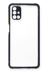 Mey İthalat®  Samsung Galaxy M51 Kılıf Miami Şeffaf Silikon - Lacivert