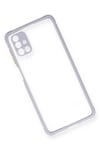 Mey İthalat®  Samsung Galaxy M51 Kılıf Miami Şeffaf Silikon - Lila