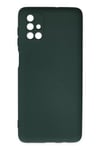 Mey İthalat®  Samsung Galaxy M51 Kılıf Nano içi Kadife Silikon - Koyu Yeşil