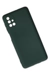 Mey İthalat®  Samsung Galaxy M51 Kılıf Nano içi Kadife Silikon - Koyu Yeşil