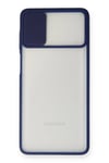 Mey İthalat®  Samsung Galaxy M51 Kılıf Palm Buzlu Kamera Sürgülü Silikon - Lacivert